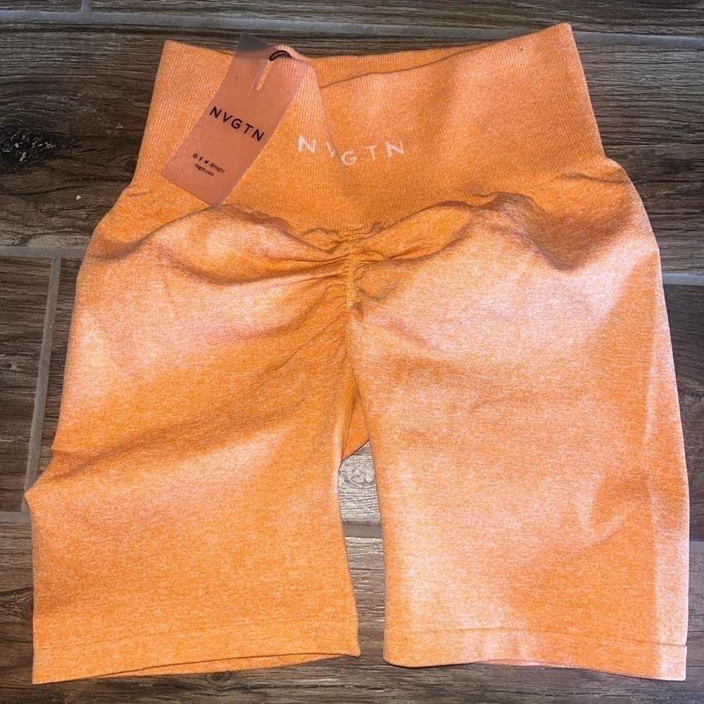 NWT NVGTN orange bike shorts